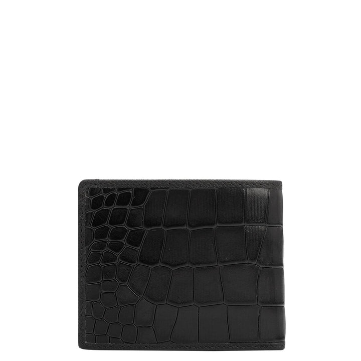 Black Bifold Leather Mens Wallet