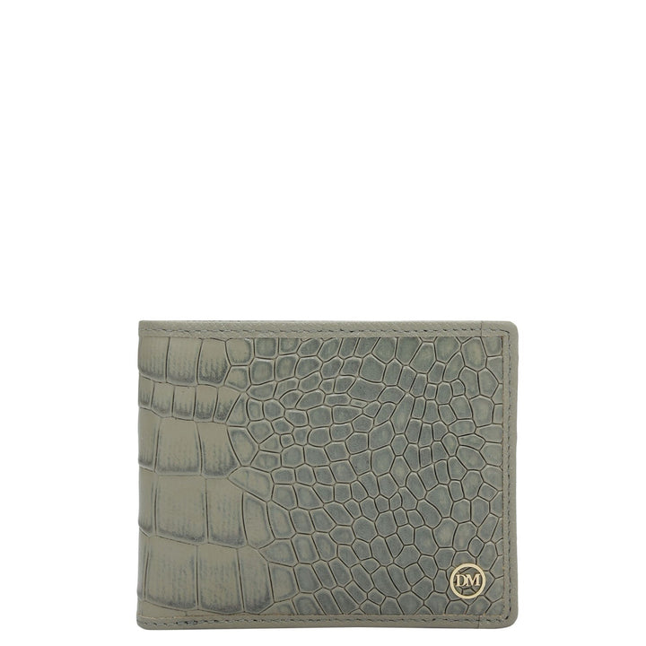 Stone Grey Bifold Leather Mens Wallet