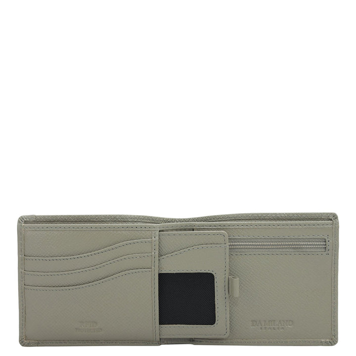 Stone Grey Bifold Leather Mens Wallet
