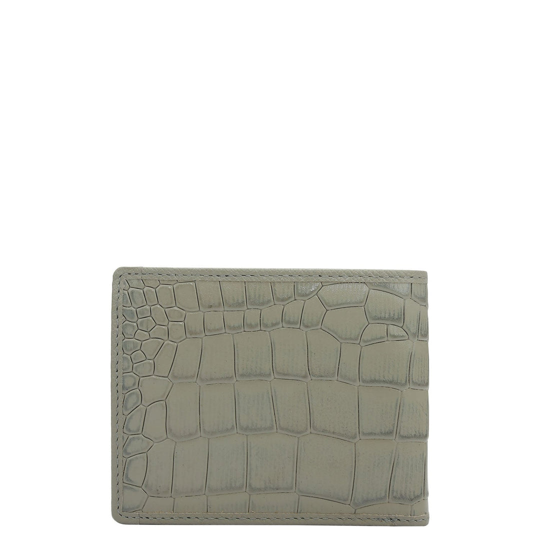 Stone Grey Bifold Leather Mens Wallet