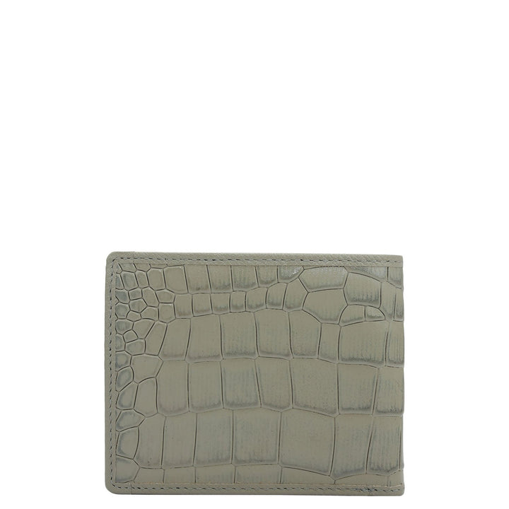 Stone Grey Bifold Leather Mens Wallet