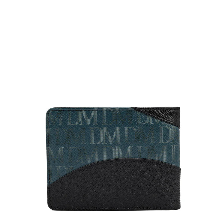 Monogram Franzy Leather Mens Wallet - Black & Octane