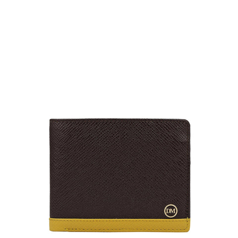 Da Milano Men's Leather Wallet - Chocolate Bifold