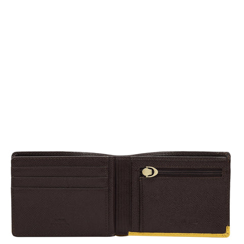 Da Milano Men's Leather Wallet - Chocolate Bifold