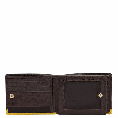 Da Milano Men's Leather Wallet - Chocolate Bifold