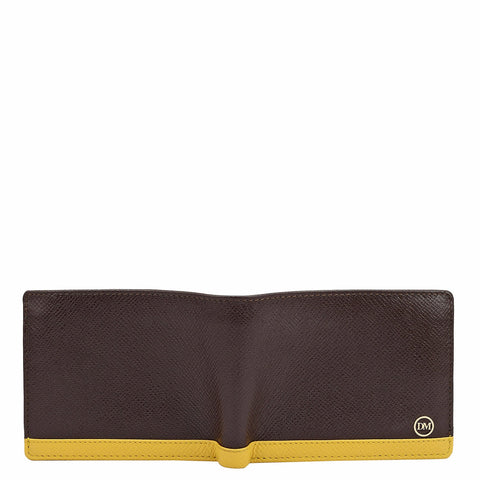 Da Milano Men's Leather Wallet - Chocolate Bifold