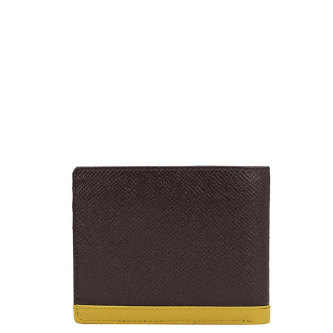 Da Milano Men's Leather Wallet - Chocolate Bifold