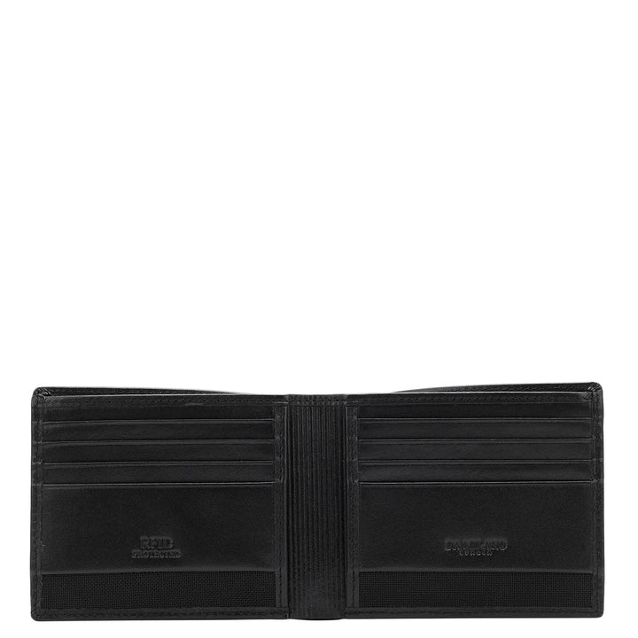 Plain Leather Mens Wallet - Black