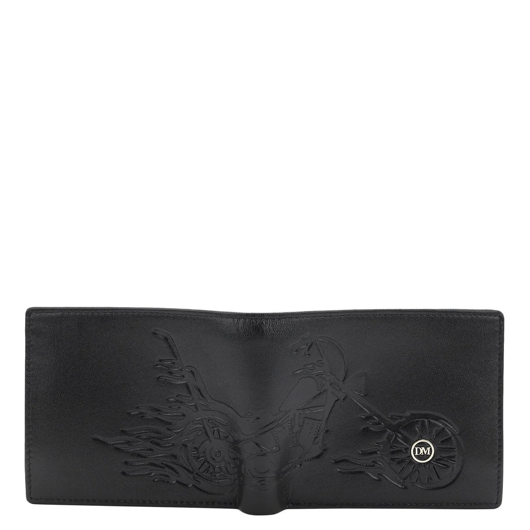 Plain Leather Mens Wallet - Black