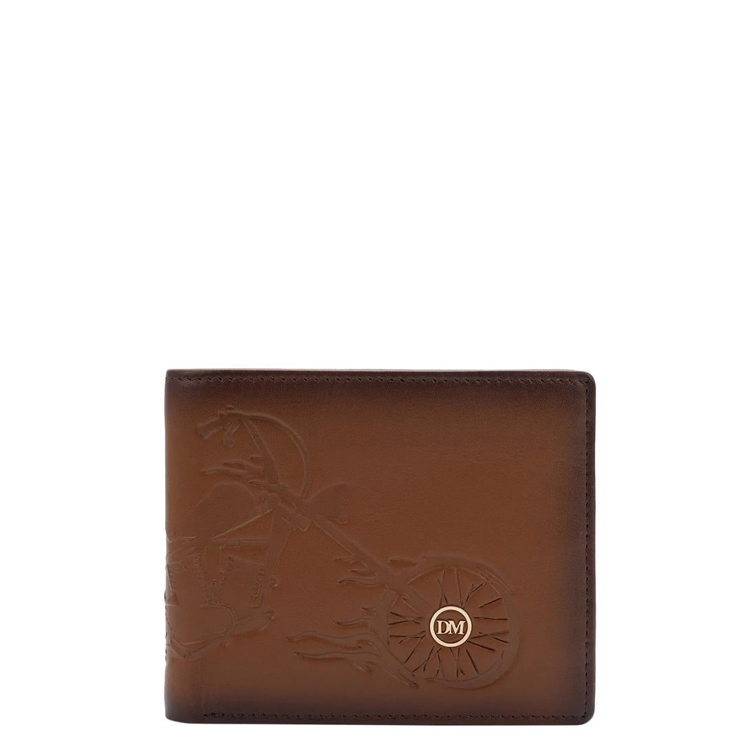 Plain Leather Mens Wallet - Cognac