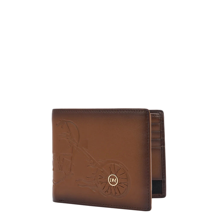 Plain Leather Mens Wallet - Cognac