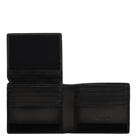 Black Bifold Leather Mens Wallet