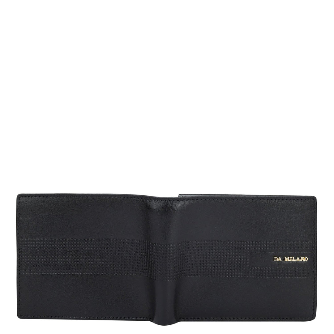 Black Bifold Leather Mens Wallet