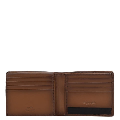 Cognac Bifold Leather Mens Wallet