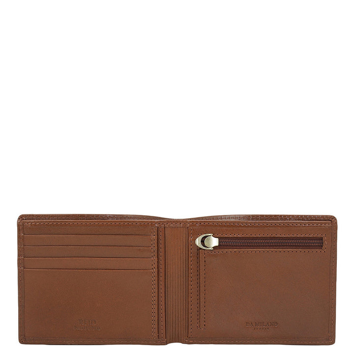 Cognac Bifold Leather Mens Wallet