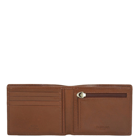 Cognac Bifold Leather Mens Wallet