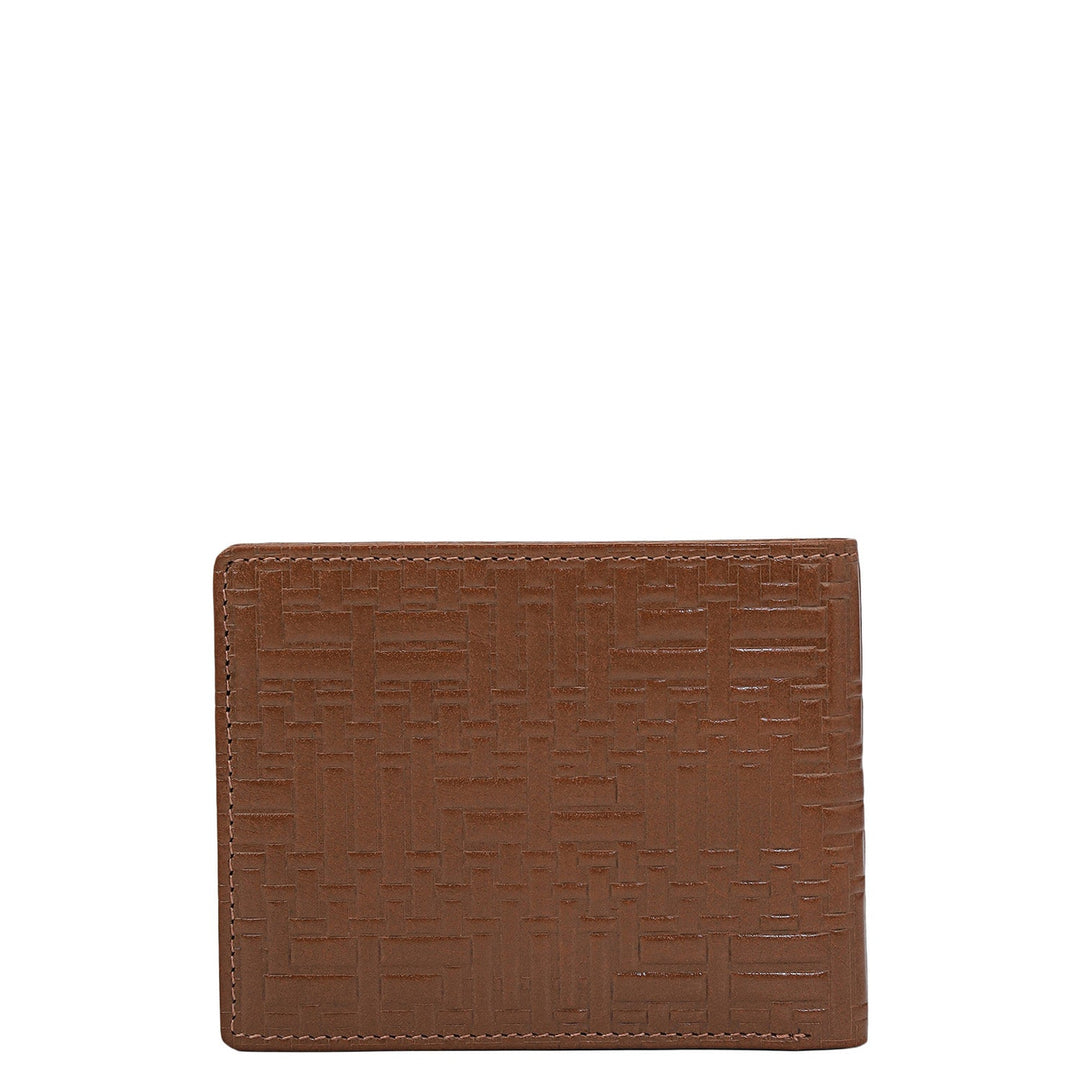 Cognac Bifold Leather Mens Wallet