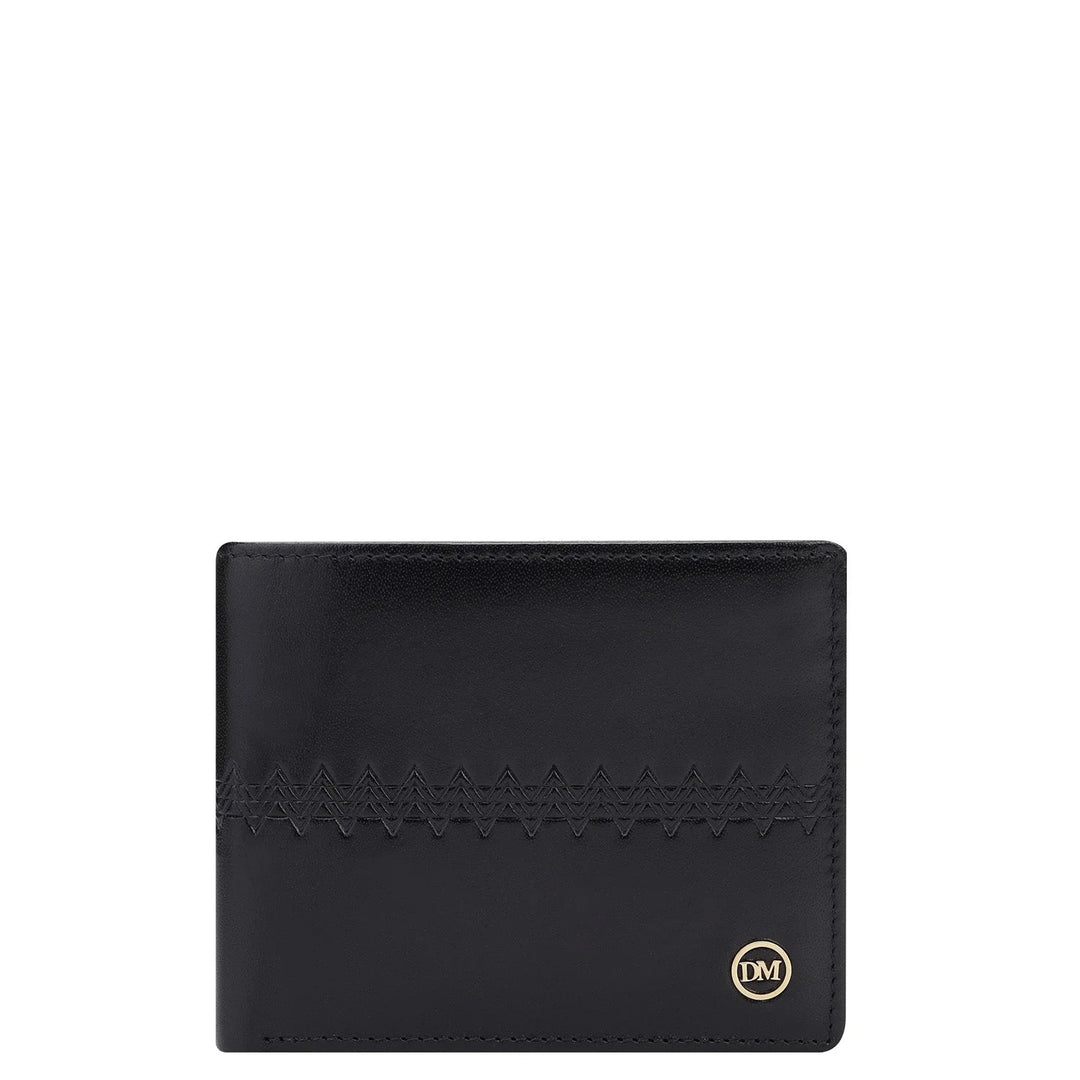 Black Bifold Leather Mens Wallet