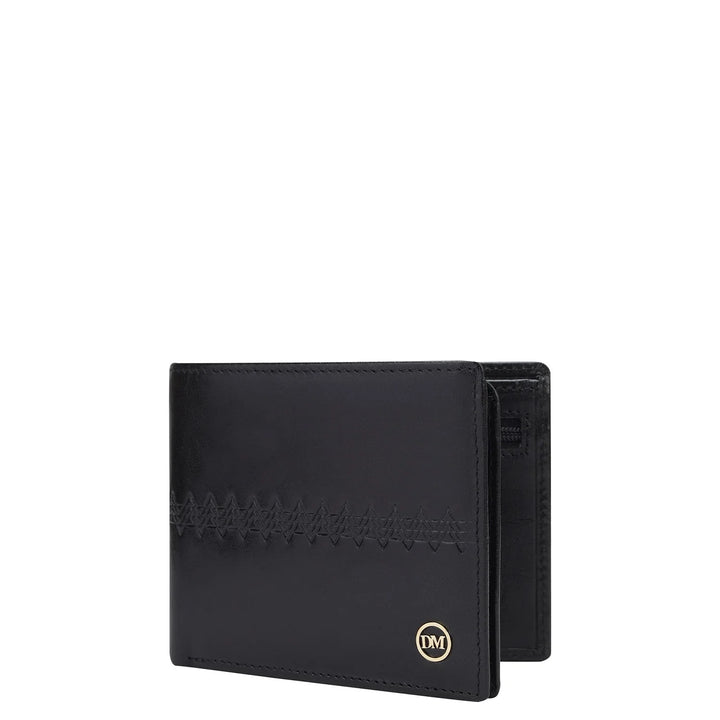 Black Bifold Leather Mens Wallet