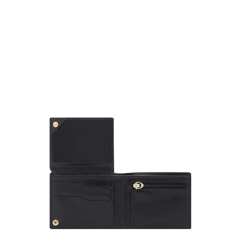 Black Bifold Leather Mens Wallet