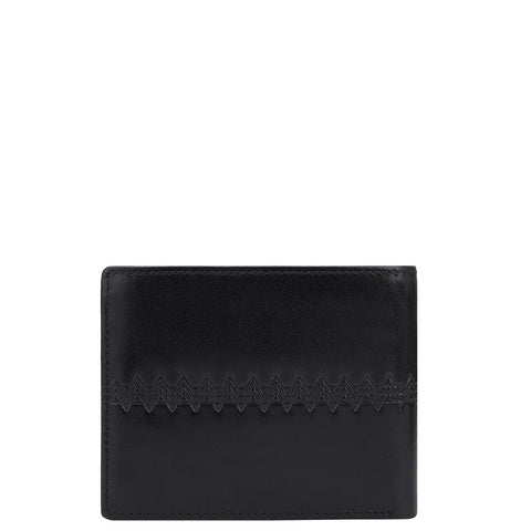 Black Bifold Leather Mens Wallet