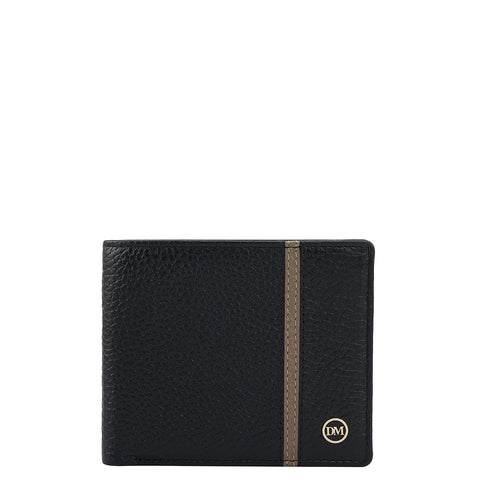 Black Bifold Leather Mens Wallet