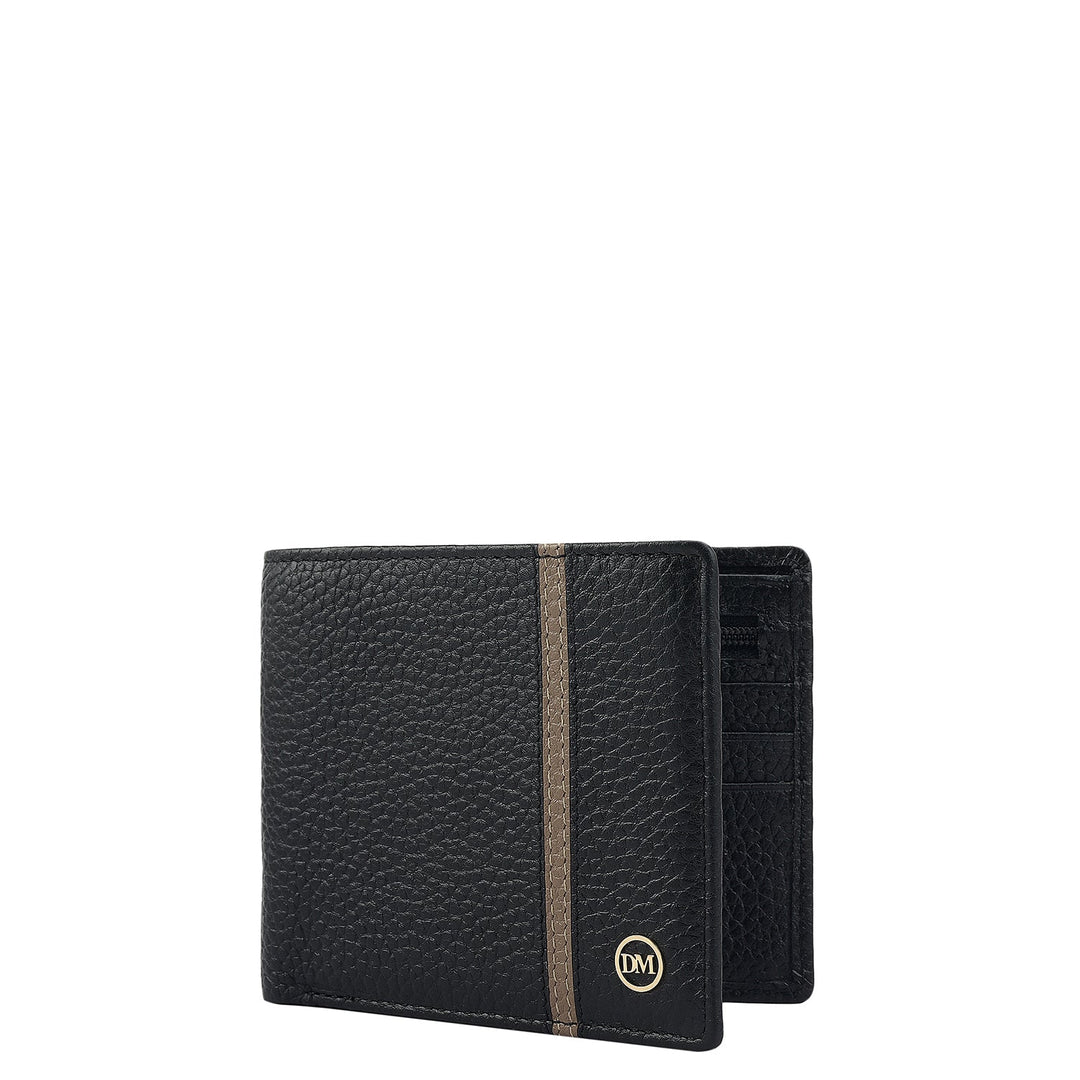 Black Bifold Leather Mens Wallet