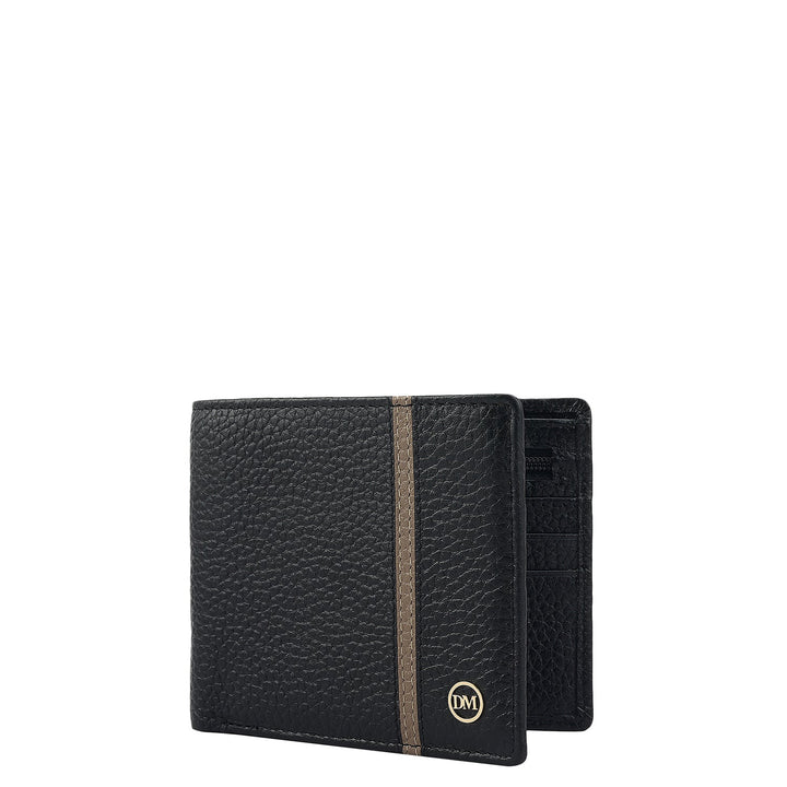 Black Bifold Leather Mens Wallet