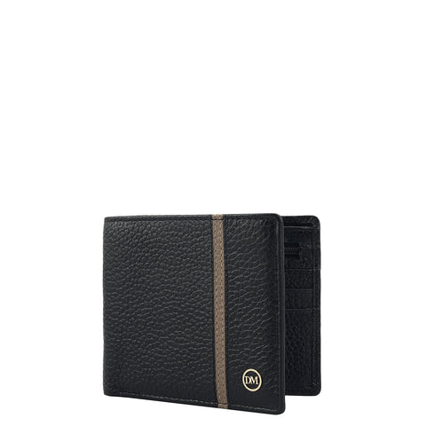 Black Bifold Leather Mens Wallet