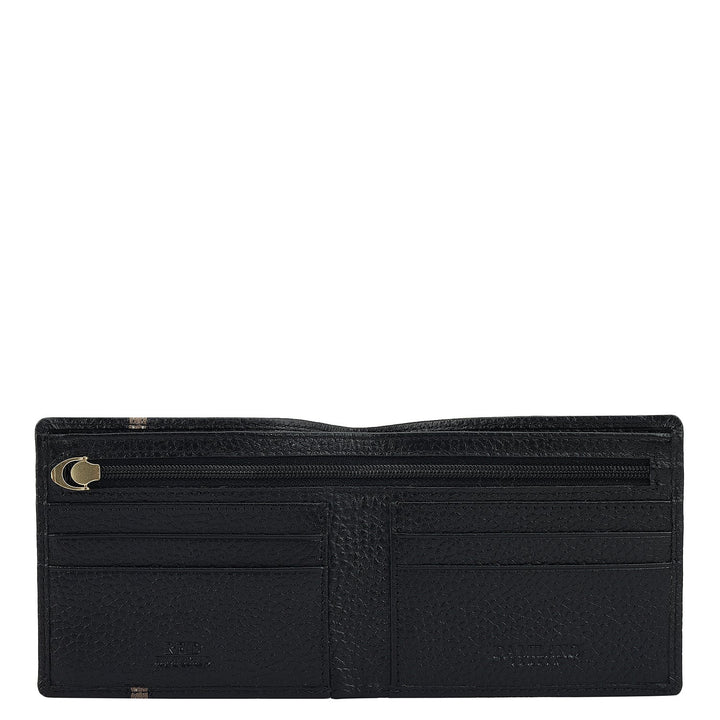 Black Bifold Leather Mens Wallet