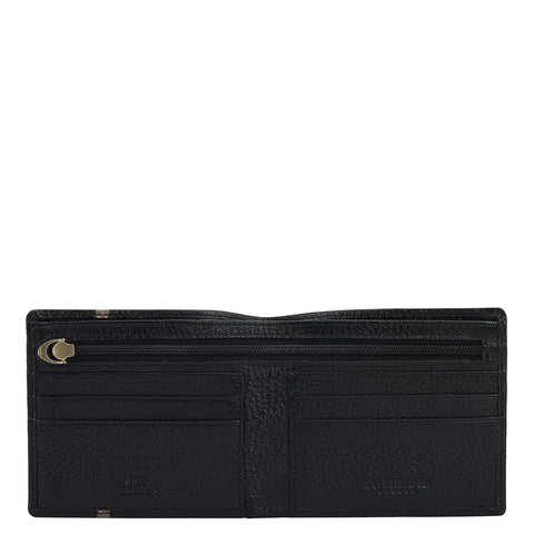 Black Bifold Leather Mens Wallet