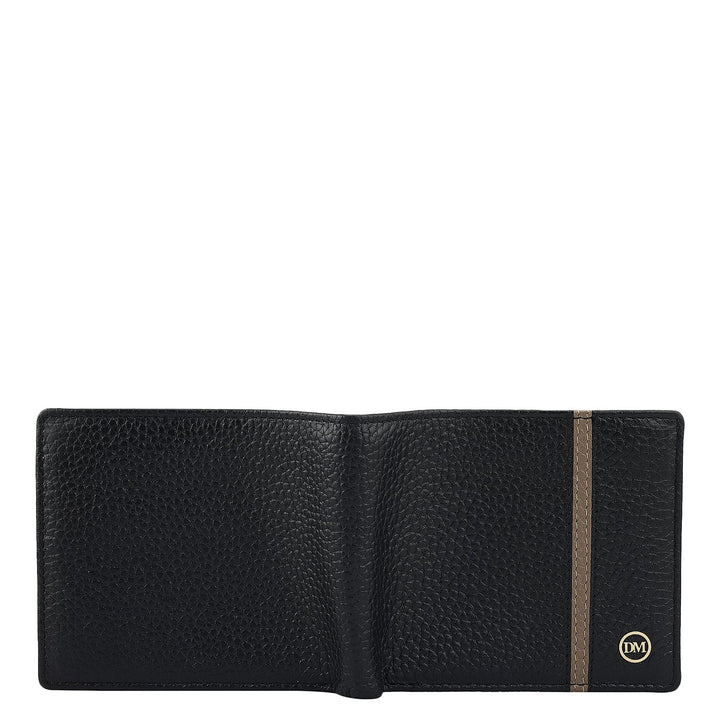 Black Bifold Leather Mens Wallet