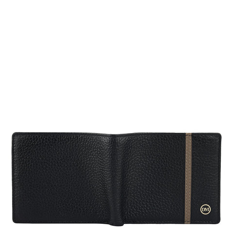 Black Bifold Leather Mens Wallet