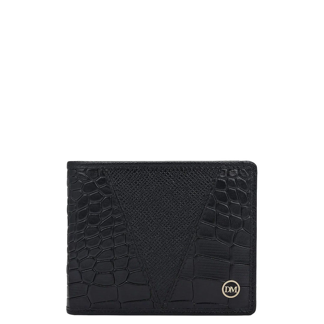 Black Bifold Leather Mens Wallet