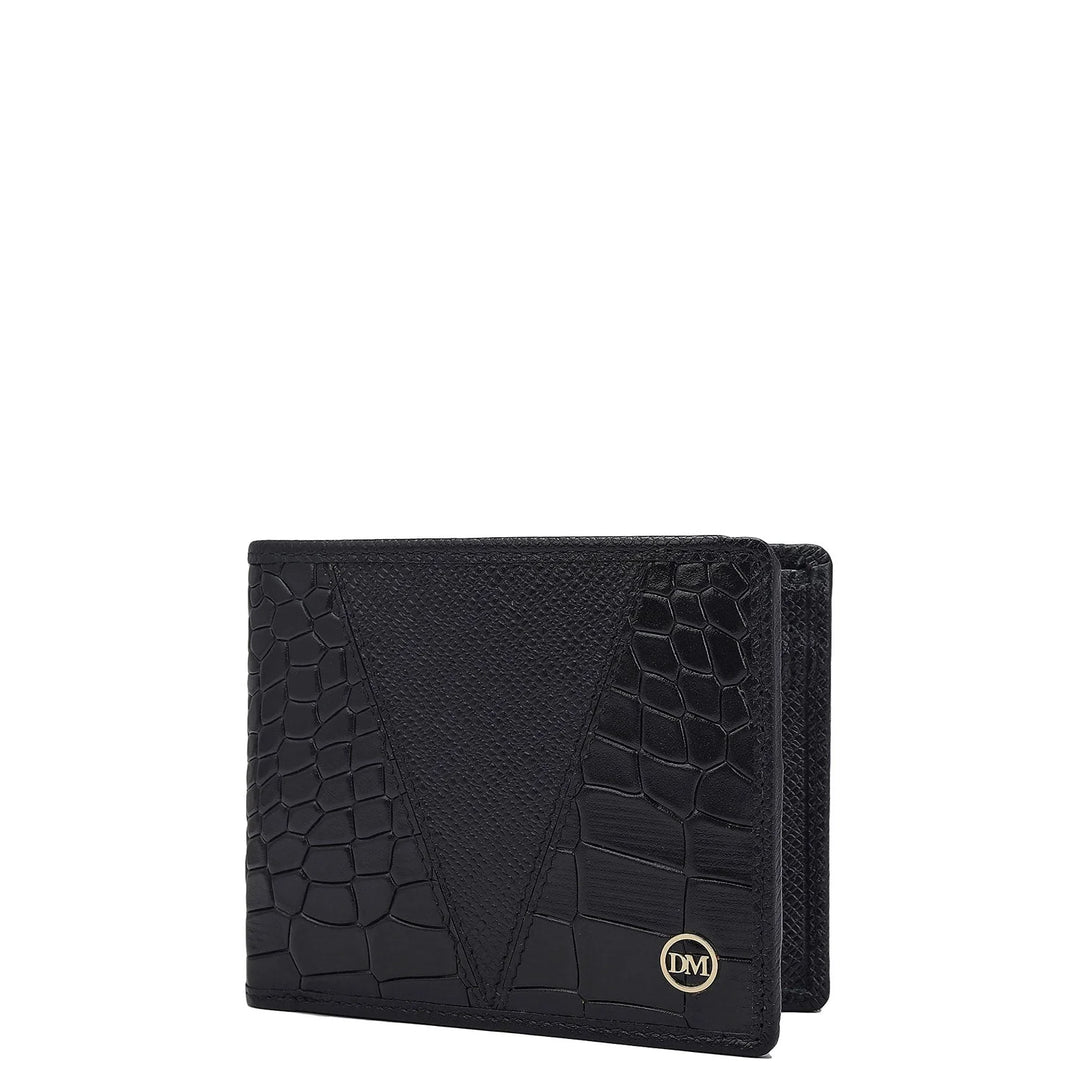 Black Bifold Leather Mens Wallet