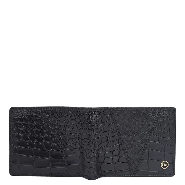 Black Bifold Leather Mens Wallet