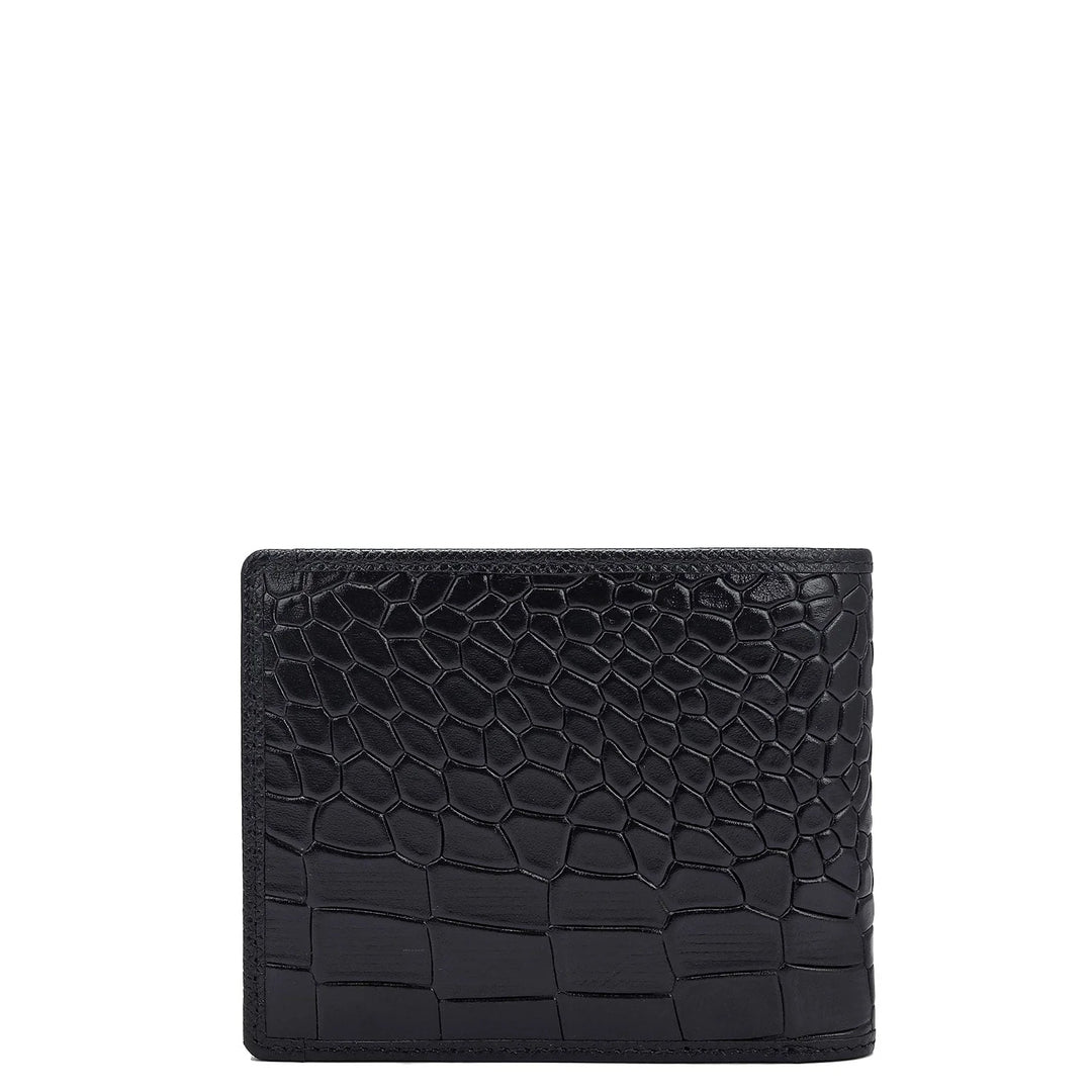 Black Bifold Leather Mens Wallet