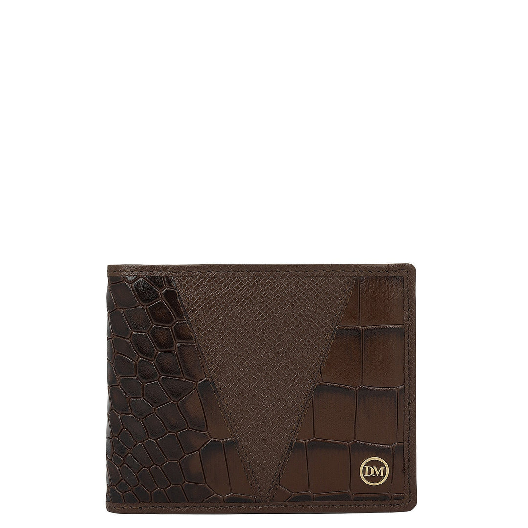 Walnut Bifold Leather Mens Wallet