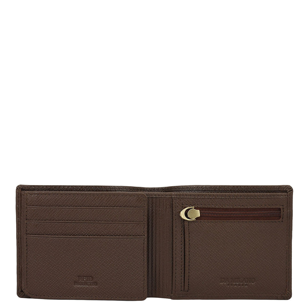Walnut Bifold Leather Mens Wallet