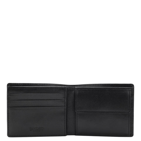 Da Milano Men's Leather Wallet - Black Bifold