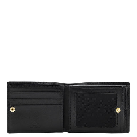 Da Milano Men's Leather Wallet - Black Bifold