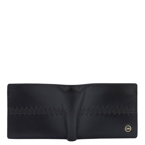 Da Milano Men's Leather Wallet - Black Bifold