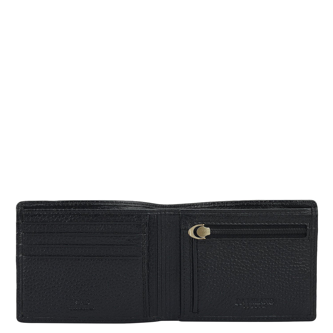 Black Bifold Leather Mens Wallet