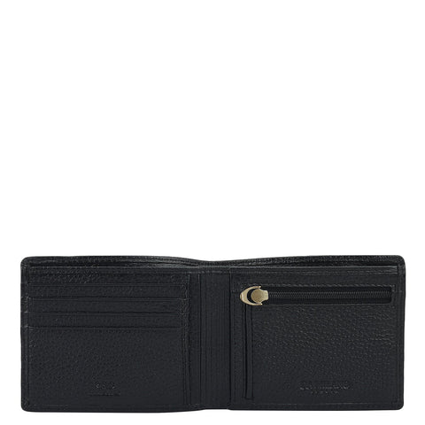 Black Bifold Leather Mens Wallet