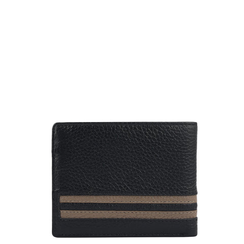 Black Bifold Leather Mens Wallet