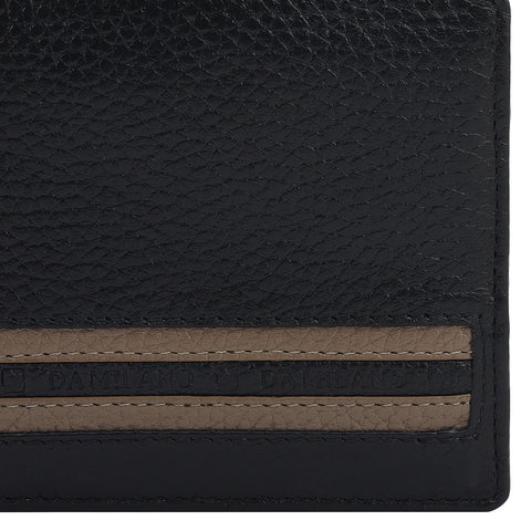 Black Bifold Leather Mens Wallet