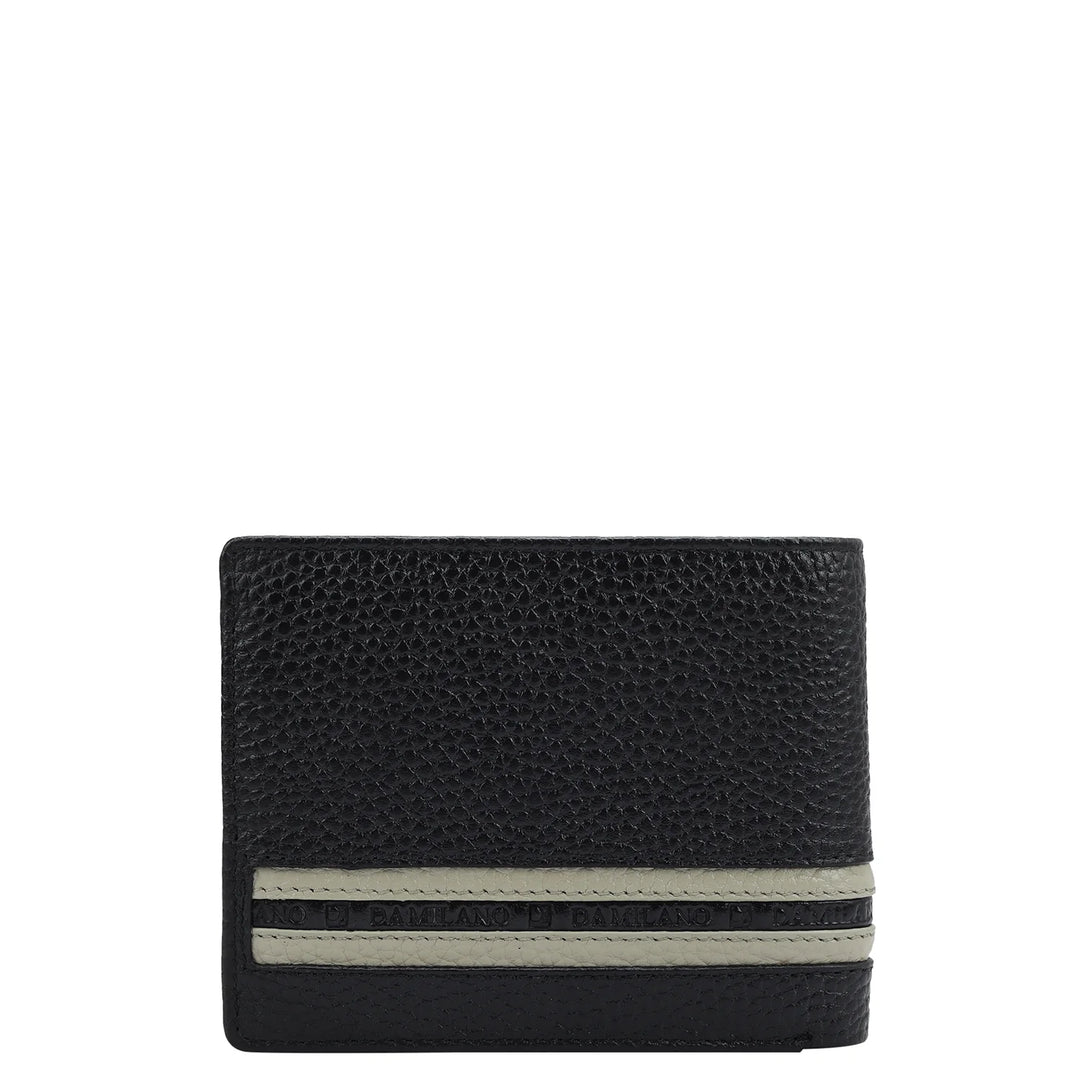 Wax Leather Mens Wallet - Black