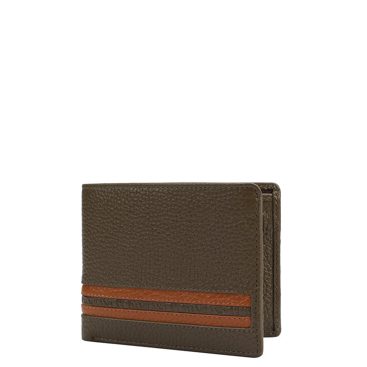 Wax Leather Mens Wallet - Moss