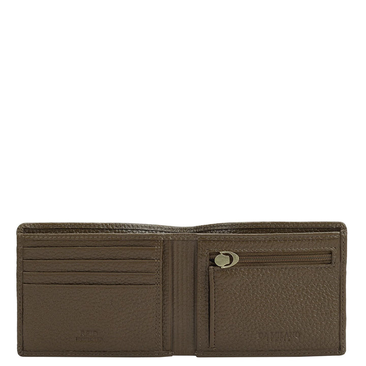 Wax Leather Mens Wallet - Moss