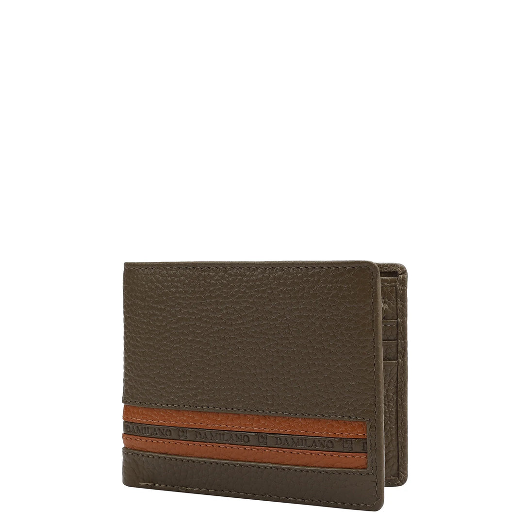 Wax Leather Mens Wallet - Moss